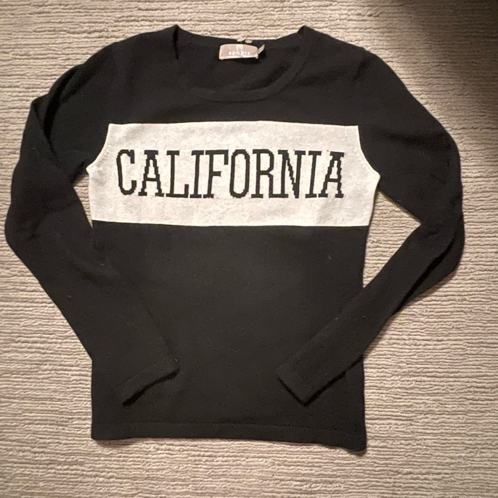 Brodie Cashmere Sweater Black and White Women's “California”